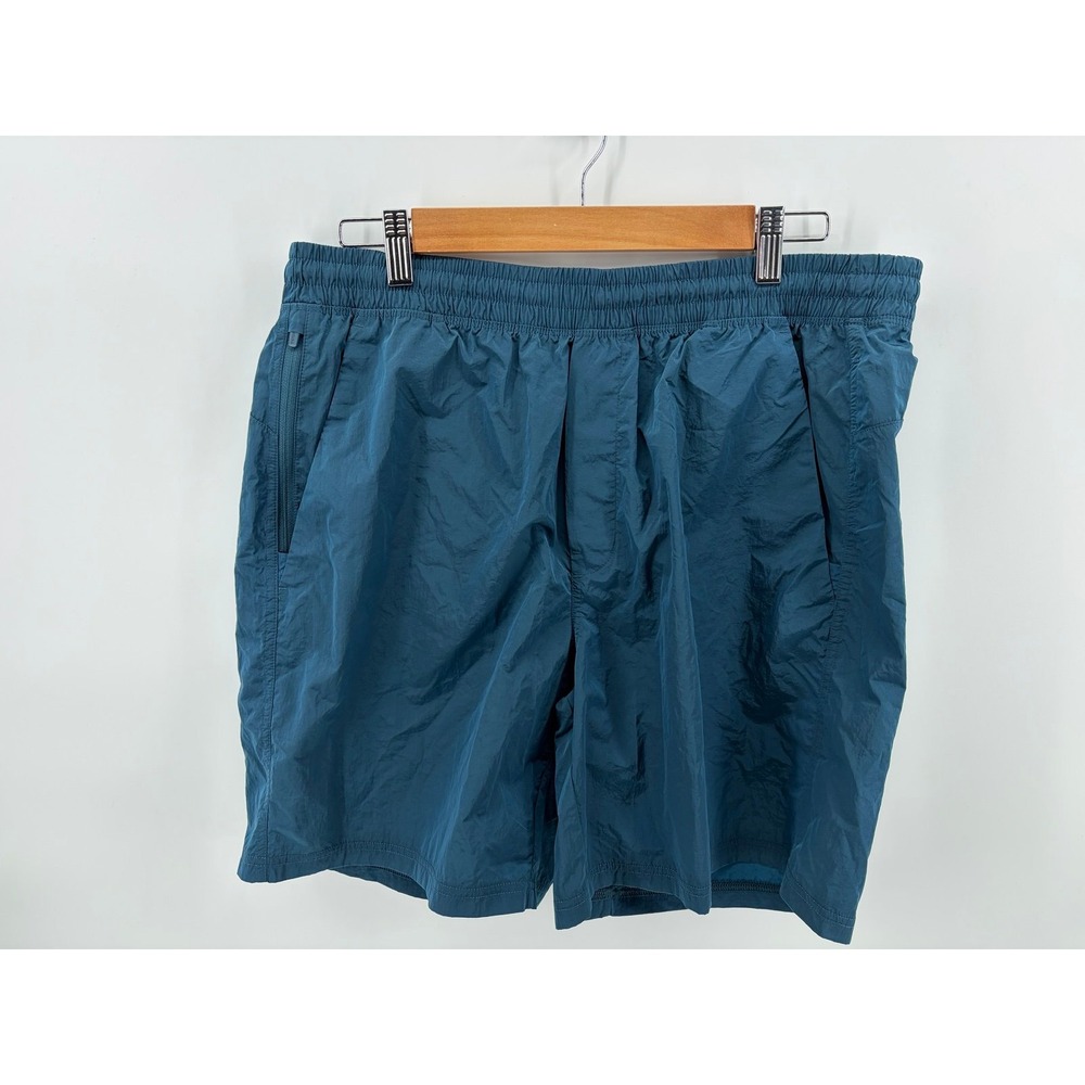 VRST All-In Unlined Teal Shine Twilight Nylon Athletic Shorts, Men's Large